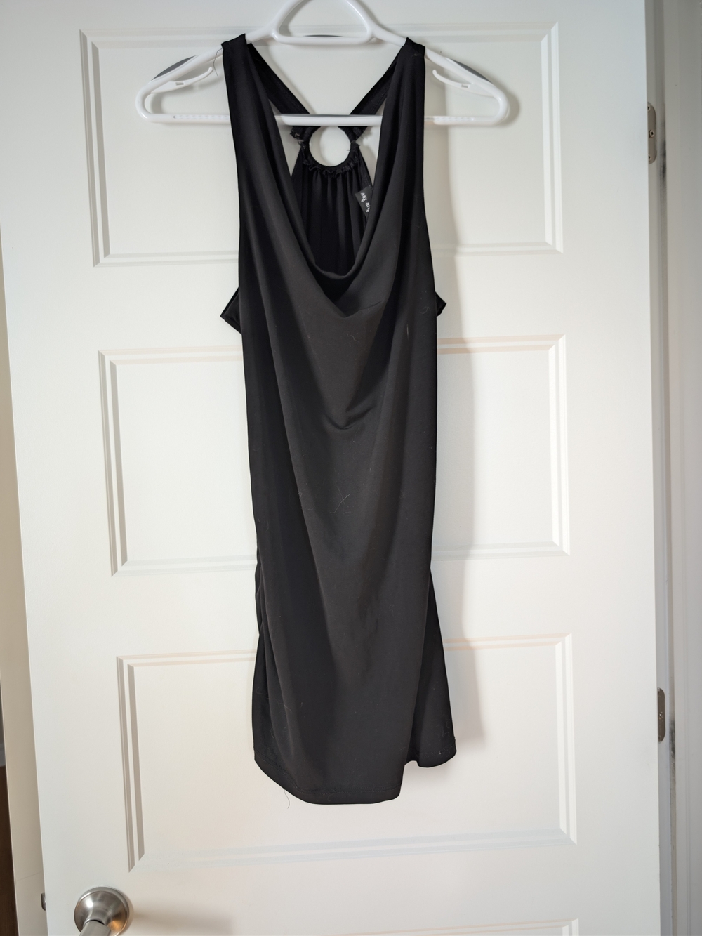 Women’s Black Sleeveless Cowl Back Dress